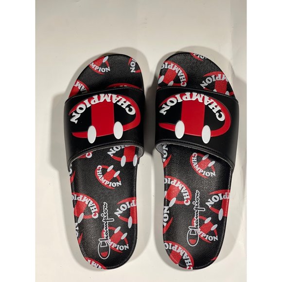 Champion Smile Slides, Smiley Face Sandals. Red/Black, Men\'s Size 12 main image 10